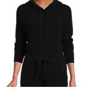 Antonio Melani Black Unwind Hoodie Soft Sweatshirt Size Large NWT